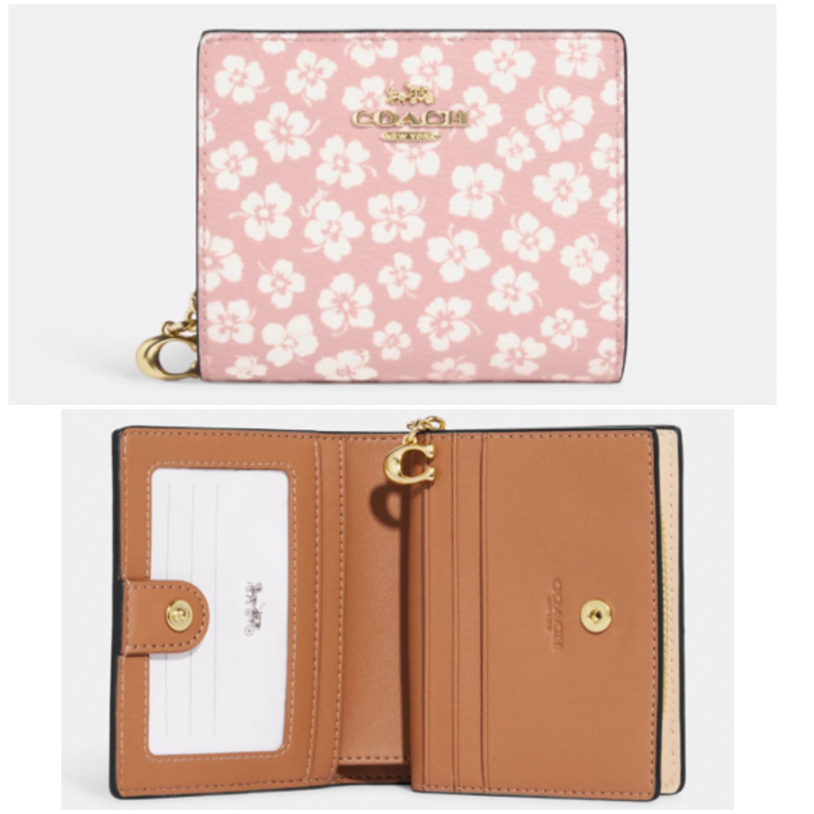 Small snap wallet online with floral bouquet print