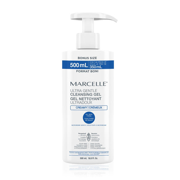 Marcelle Ultra Gentle Cleansing Gel - Creamy - Bonus Size 500 mL 敏感肌膚舒緩滋潤潔面乳勁量裝