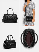 Coach Rowan Satchel With Puffy Diamond Quilting