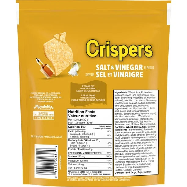 CRISPERS Baked Snacks barbecue Flavour 145g