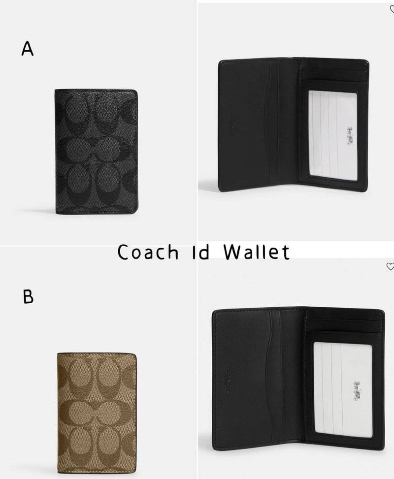 Coach Id Wallet In Signature Canvas