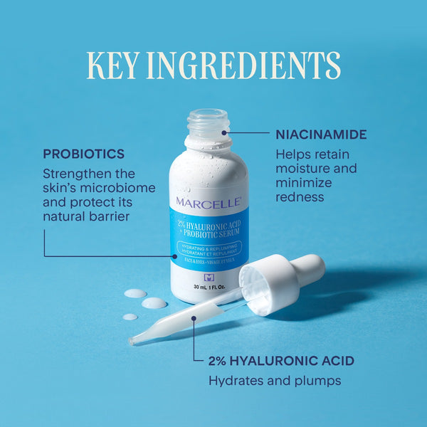 Marcelle 2% Hyaluronic Acid + Probiotic Serum 30ml 玻尿酸及益生菌精華