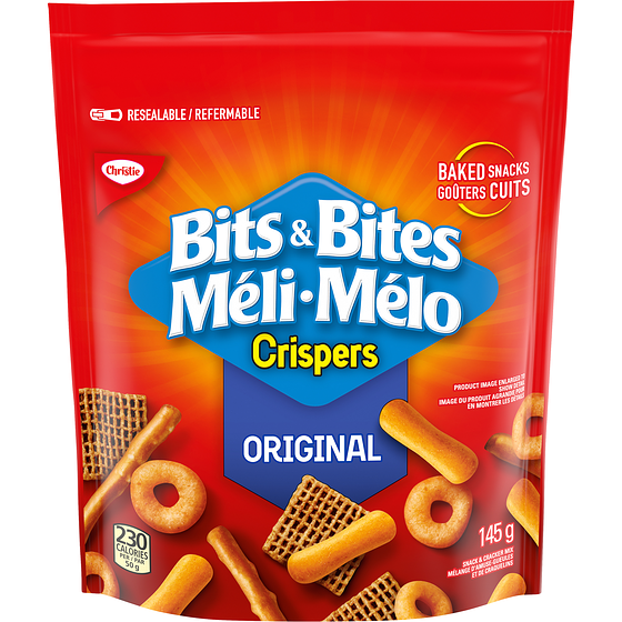 CRISPERS Bits & Bites Original Snacks Crispers 145g 原味薄脆餅乾 145g