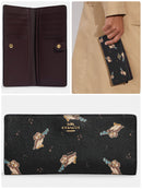 Coach Slim Zip Wallet With Penguin Print