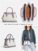 Coach Mini Darcie Carryall In Signature Canvas