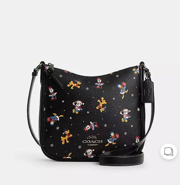 Coach Disney X Coach Ellie File Bag With Holiday Print