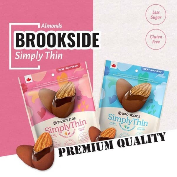 BROOKSIDE Simply Thin Milk Chocolate Almonds 牛奶朱古力杏仁 160g