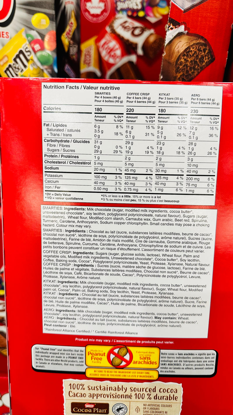 Nestle Favourite Super Size 加拿大特別版雀巢勁量裝雜錦朱古力(130小包)‼️