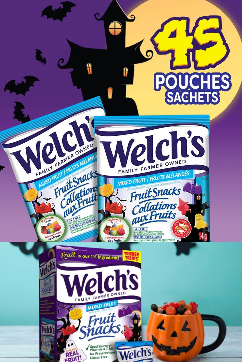 Welch's Fruit Snacks - Halloween Mix萬聖節版真果汁軟糖-45小包