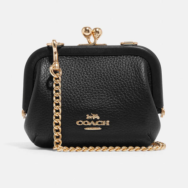 Coach Nora Kisslock Card Case In Black