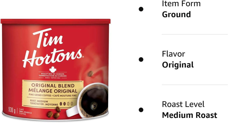 Tim Hortons 100% Arabica coffee 阿拉比卡咖啡粉勁量裝930g