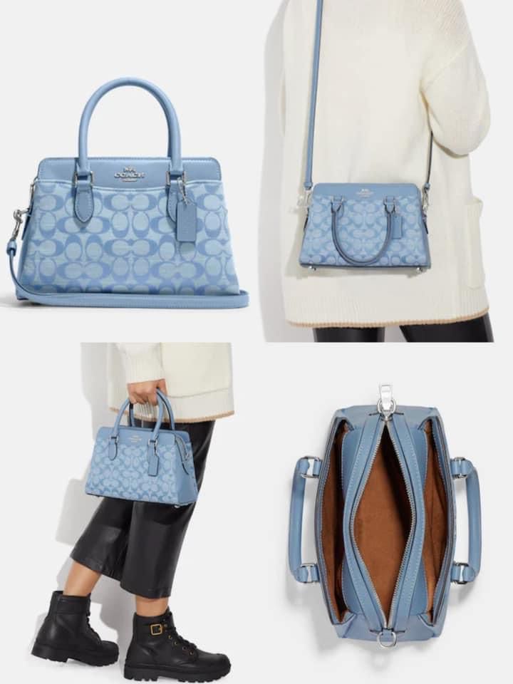 Coach Mini Darcie Carryall In Signature Chambray