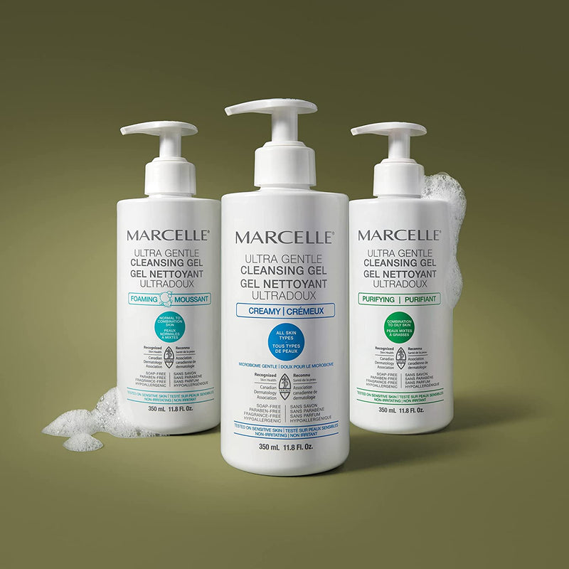 Marcelle Ultra Gentle Cleansing Gel - Purifying - Combination to Oily Skin - Bonus size 500 mL深層清潔去角質潔面凝霜勁量裝