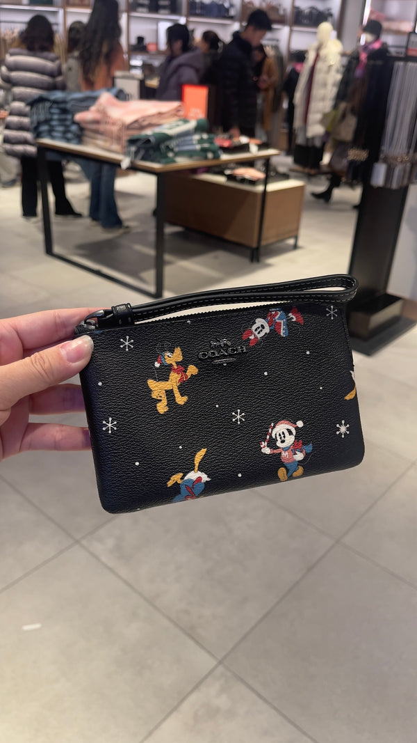 DISNEY X Coach Corner Zip Wristlet