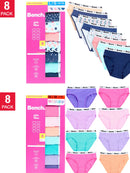 Bench Bikini 8pk Girls 女童棉質內褲Sizes XS--XL （8件套）