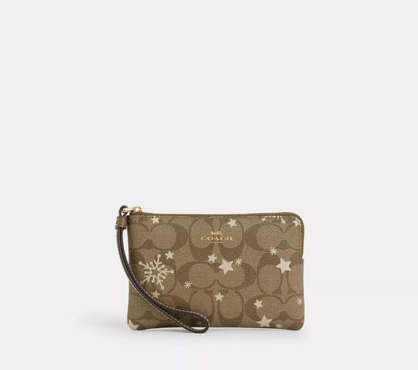 Coach Corner Zip Wristlet