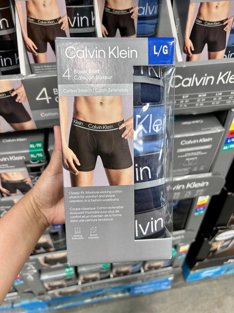 2023 Calvin Klein Cotton Stretch Boxers Brief 4 Pack Mens Sizes S--XL