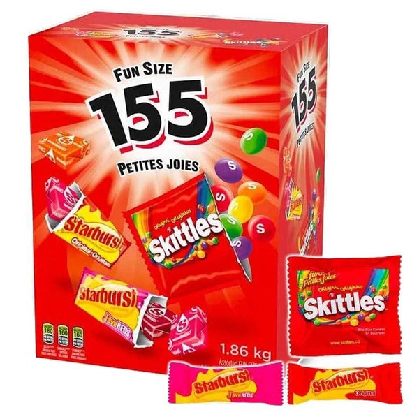 Starburst & Skittles Candy Assortment Pack of 155