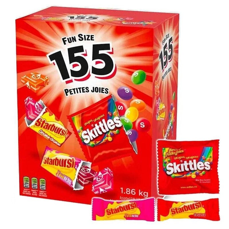 Starburst & Skittles Candy Assortment Pack of 155