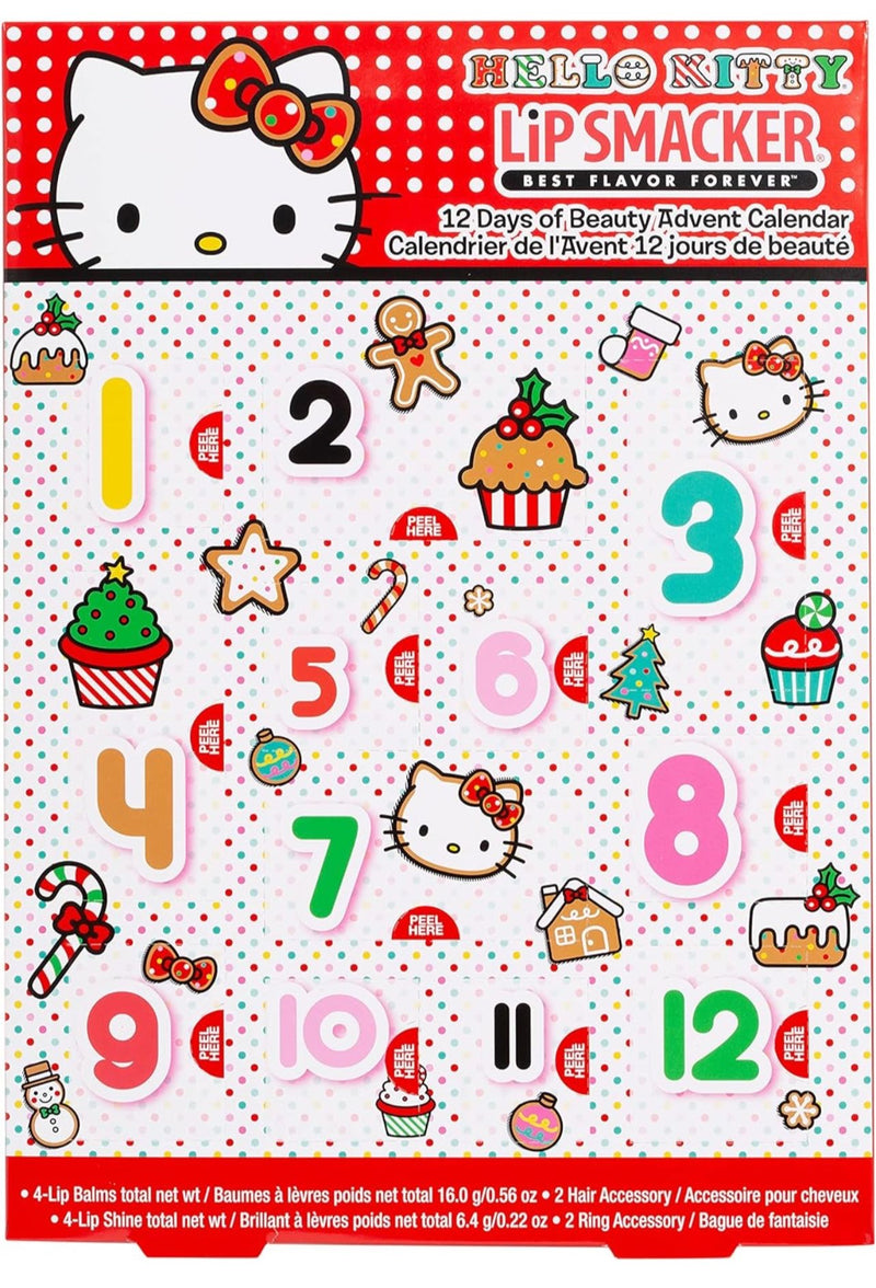 Hello Kitty Lip Smacker Holiday 12pc Advent Calendar