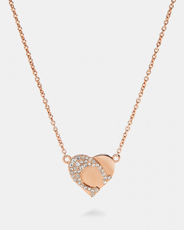 Coach Signature Heart Necklace