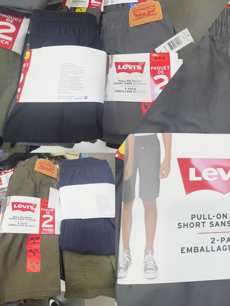 Levi’s Twill Short Boy Sizes S-XL Levis 男童款棉質短褲 (1組2件) 顏色隨機