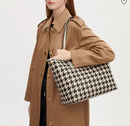 Coach City Tote With Houndstooth Print