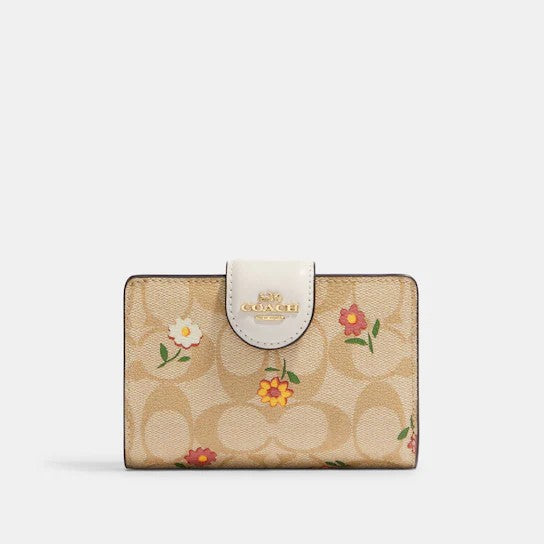 Coach Medium Corner Zip Wallet With Ditsy Print