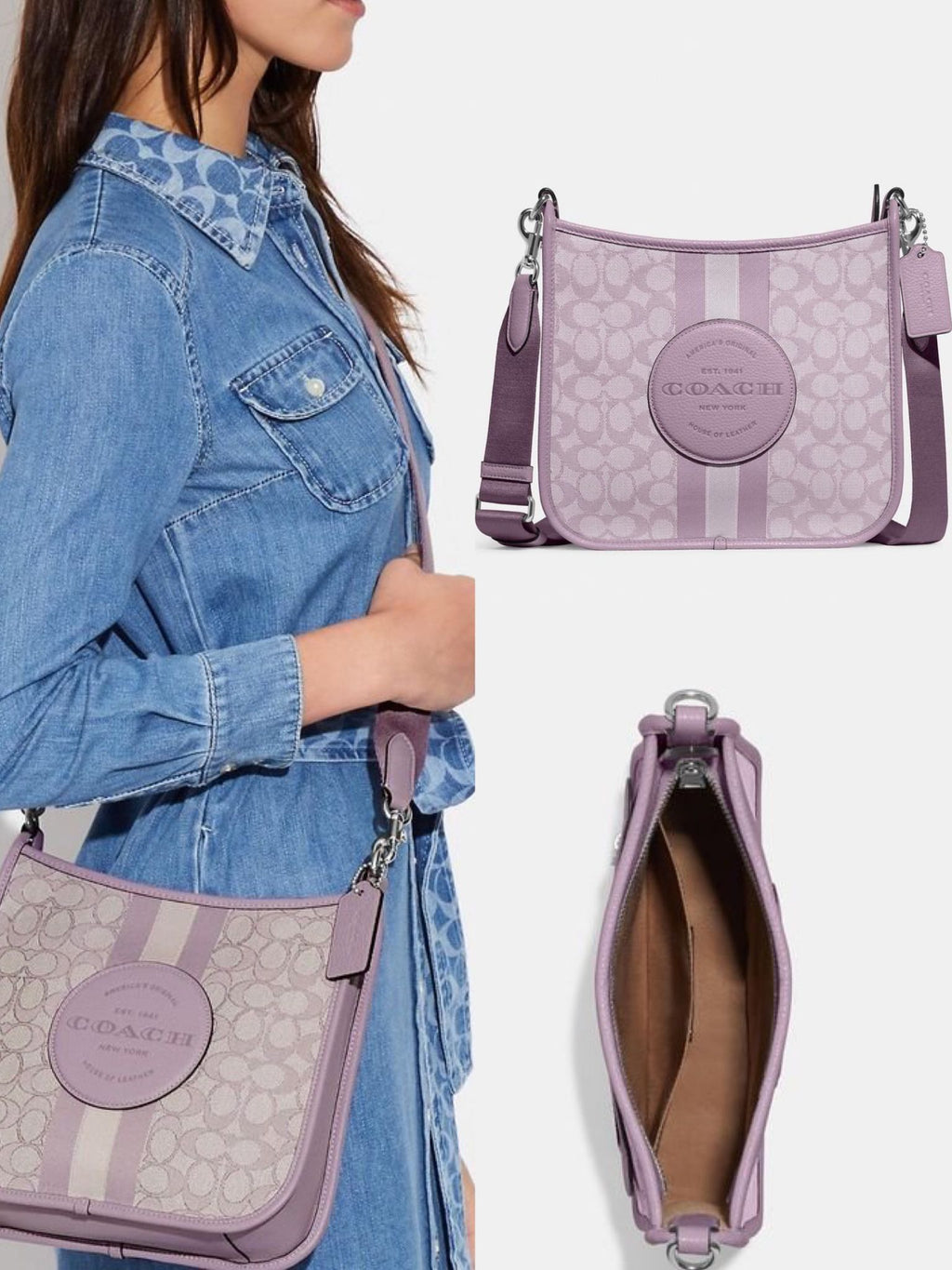 Coach Outlet Dempsey File Bag in Purple