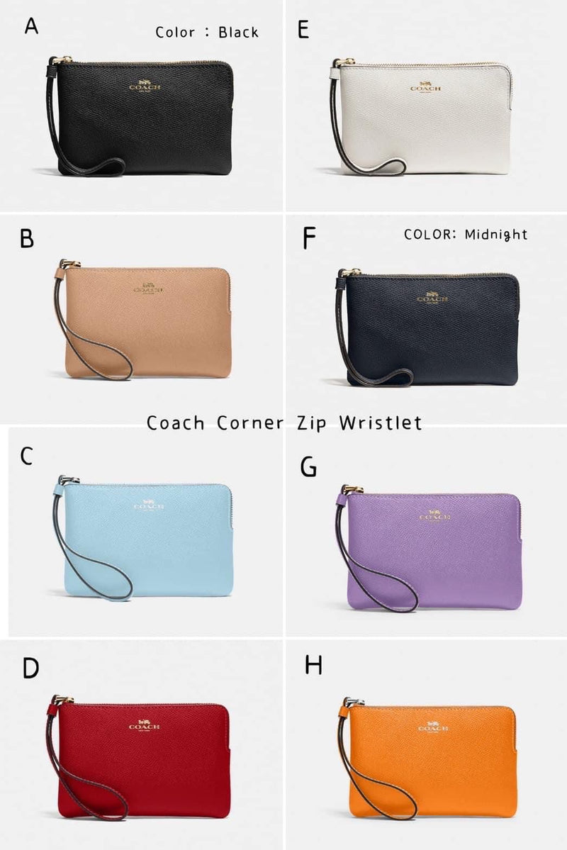 Coach Corner Zip Wristlet