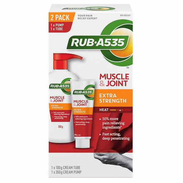 RUB A535 muscle and joint 緩解肌肉酸疼加強型發熱按摩乳350 + 100G超值裝