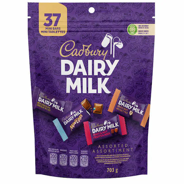 CADBURY DAIRY MILK MINI 吉百利什錦牛奶朱古力703g (37包)