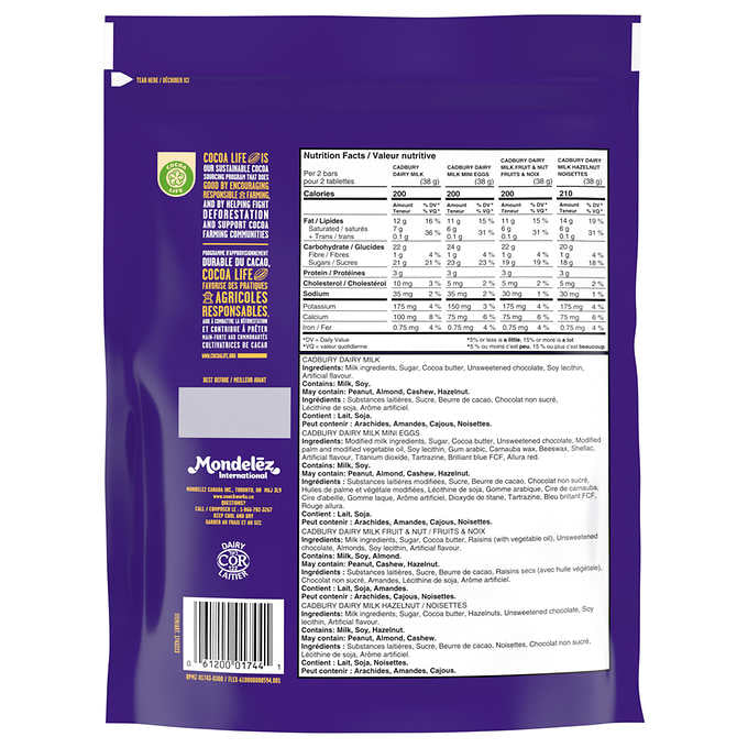 CADBURY DAIRY MILK MINI 吉百利什錦牛奶朱古力703g (37包)