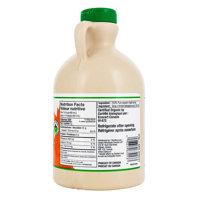 Kirkland Signature Organic Maplr Syrup 有機 100％純楓糖漿1L