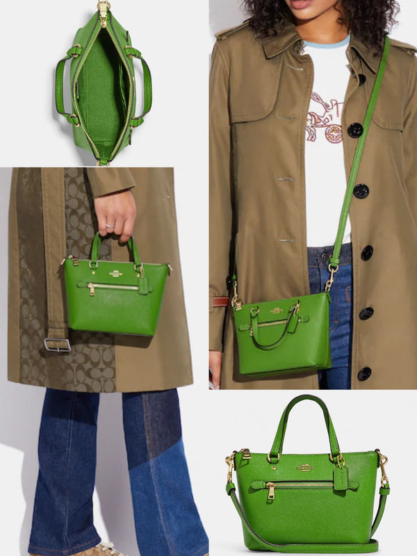 Coach Mini Gallery Crossbody In Signature Canvas  (Green)