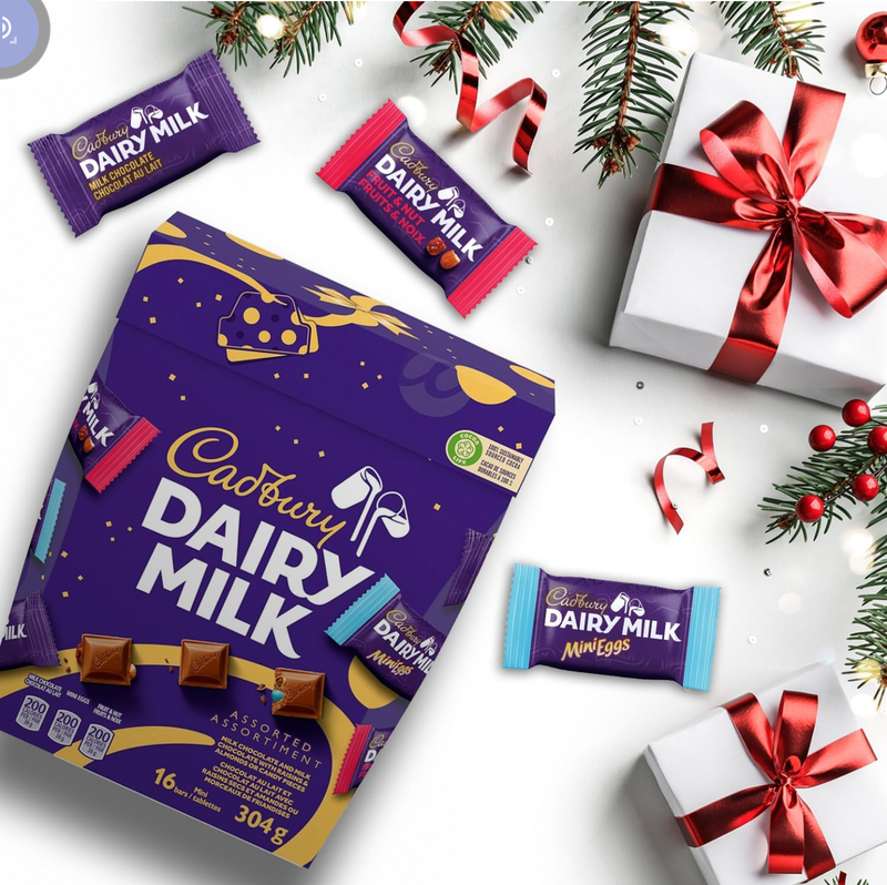 Cadbury Dairy Milk Assorted Mini Bars 吉百利什錦牛奶朱古力 304g (16小包)