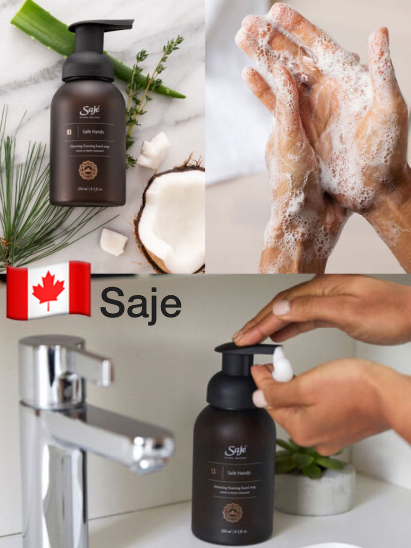 Saje Safe Hands INVIGORATING FOAMING HAND SOAP 250ml 安全之手令人振奮的泡沫洗手液