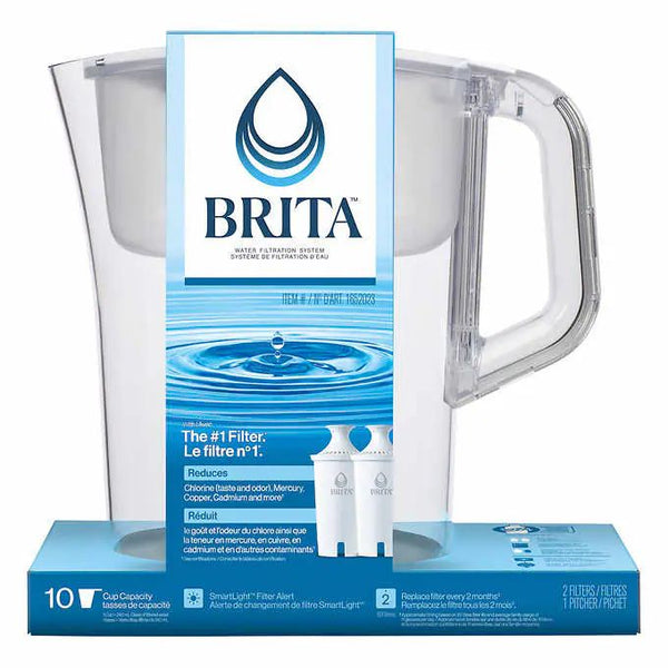 Brita Champlain 2.4 L (10-cup) Pitcher with 2 Filters 濾水壺套裝(濾水壺+2個濾芯)