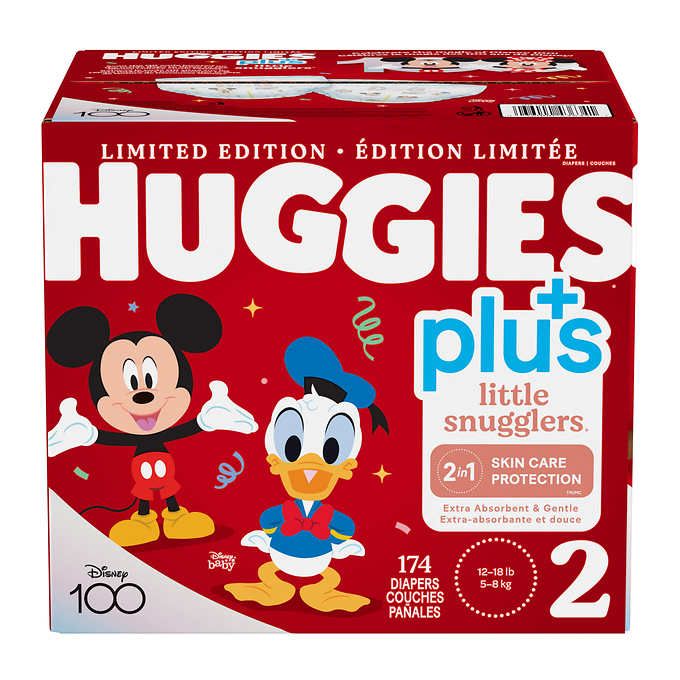 HUGGIES Little Movers Plus Diapers Disney 100周年限量特別版最新嬰幼兒紙尿片Size 1 -2