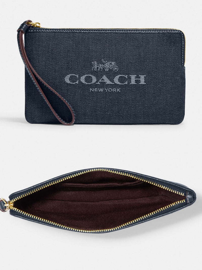 Coach Large Corner Zip With Coach