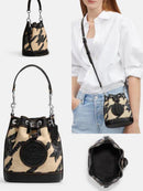 COACH Mini Dempsey Bucket Bag With Houndstooth Print