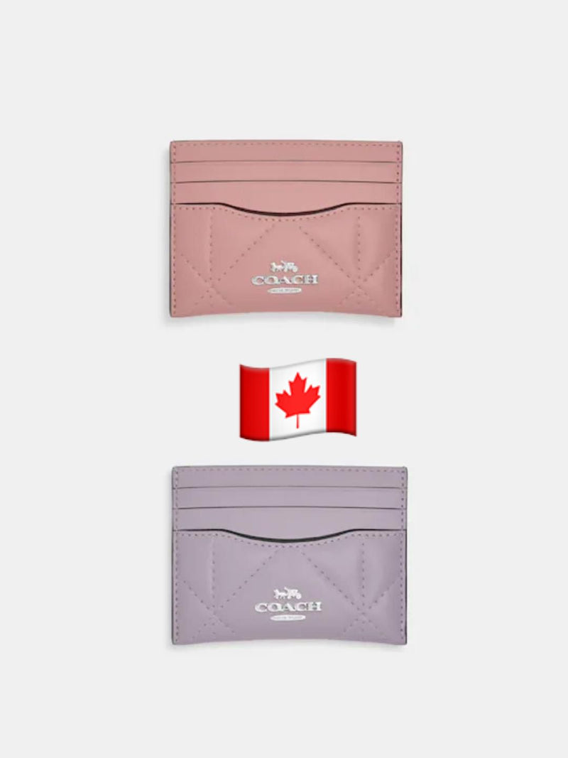 Coach slim card case pink Clearance