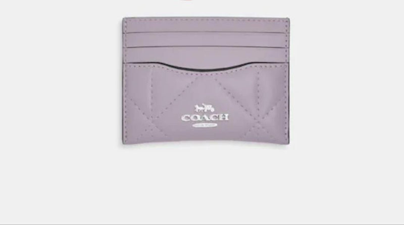 Coach Slim Id Card Case With Puffy Diamond Quilting