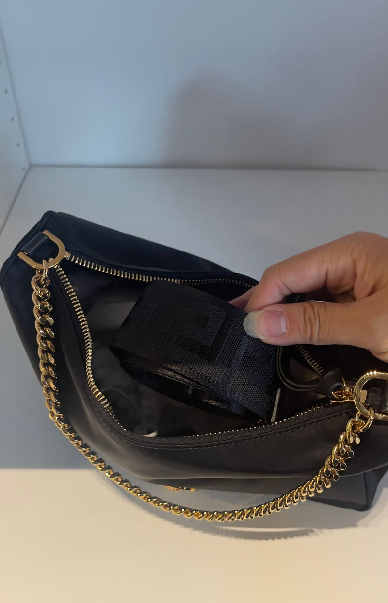 Versace Nylon Crossbody (Black)