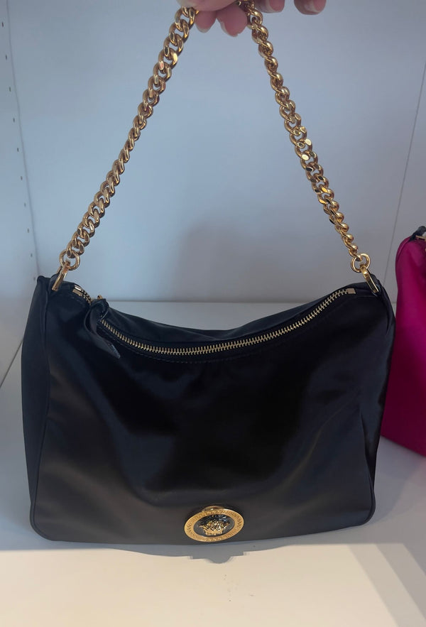 Versace Nylon Crossbody (Black)