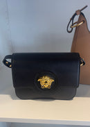 VERSACE Leather LA MEDUSA LOGO Crossbody Bag