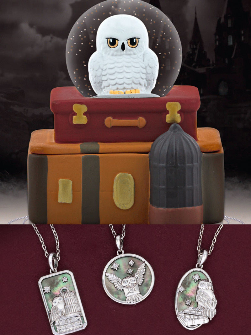 Charmed Aroma Harry Potter™ Hedwig Snow Globe Jewelry Candle - Hedwig Necklace Collection哈利波特海德薇雪花玻璃球珠寶蠟燭-海德薇項鍊