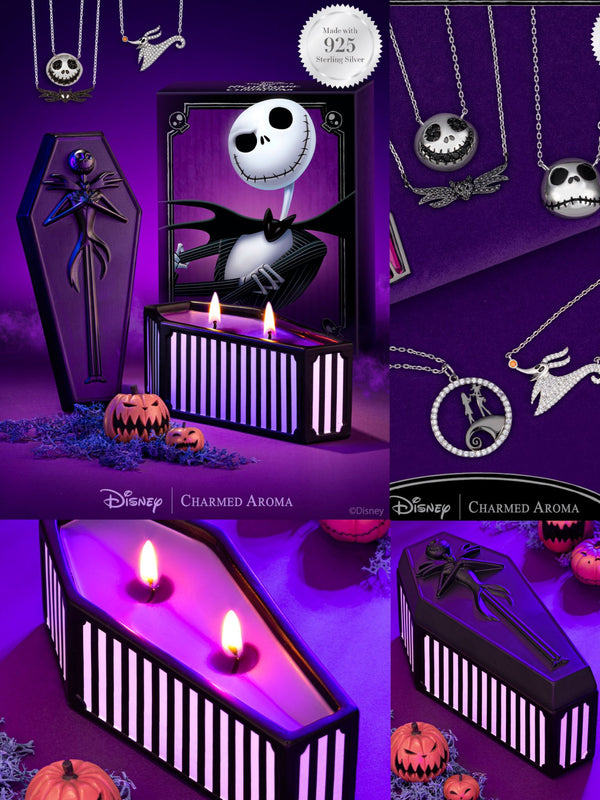 Charmed Aroma Nightmare Before Christmas® Coffin Candle - 925 Sterling Silver Jack Skellington Necklace Collection 棺材蠟燭-925純銀傑克項鍊系列