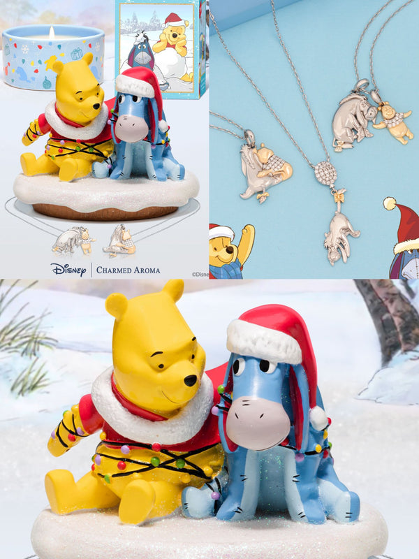 Charmed Aroma Disney® Winnie the Pooh & Eeyore Candle and Jewelry Tray - Winnie the Pooh and Eeyore Necklace Collection 迪士尼®小熊維尼蠟燭和項鍊系列