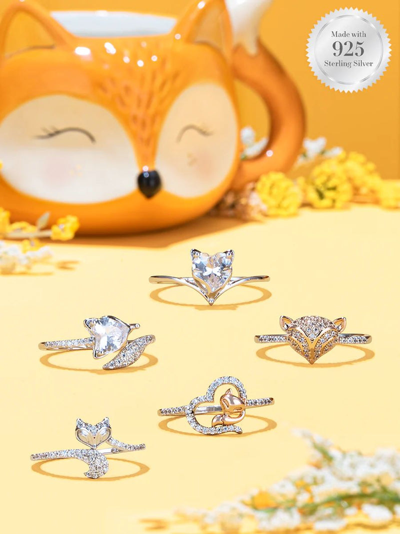 Charmed Aroma Fox Mug Candle - 925 Sterling Silver Fox Ring Collection狐狸杯蠟燭-925純銀狐狸戒指系列